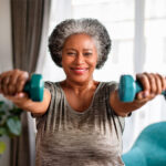 Woman doing strength training